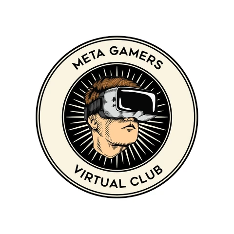 EPS,JPG Vintage Badge for Virtual Reality Club