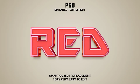 PSD Efecto texto rojo