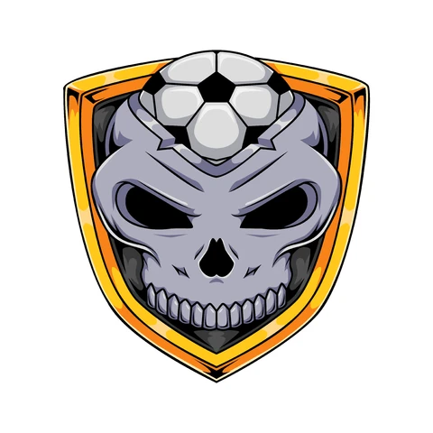 EPS,JPG Emblemat maskotki czaszki dla drużyny sportowej
