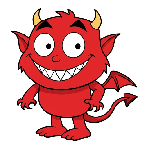 AI,JPG Cartoon Devil Character Illustration