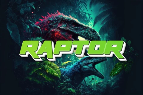 AI,EPS Raptor Green Text Effect