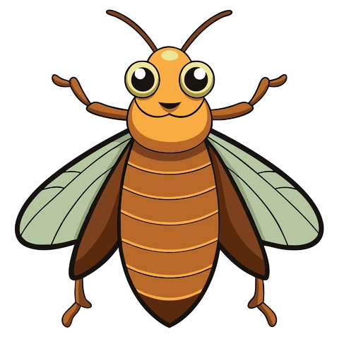AI,JPG Cute Cartoon Bee Illustration
