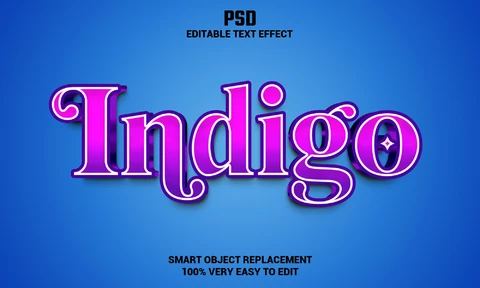PSD Indigo Text Effect