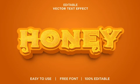 EPS Honey 3D Text Effect