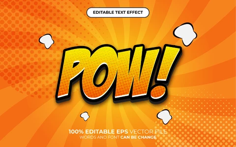 AI Effet de texte Comic pow !