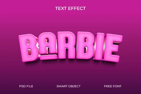 PSD Effetto testo 3d bubblegum