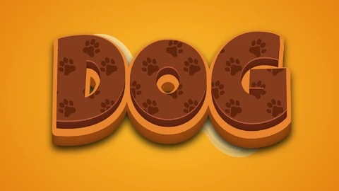 AI,EPS Dog Text Effect
