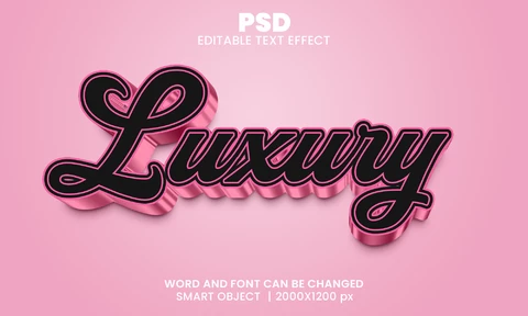 PSD Efecto texto de lujo