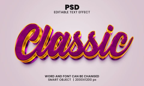 PSD Efecto de texto clásico