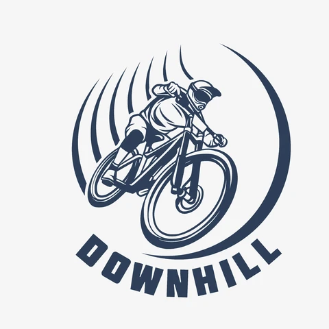 EPS,JPG Vintage Downhill Mountain Biking Logo