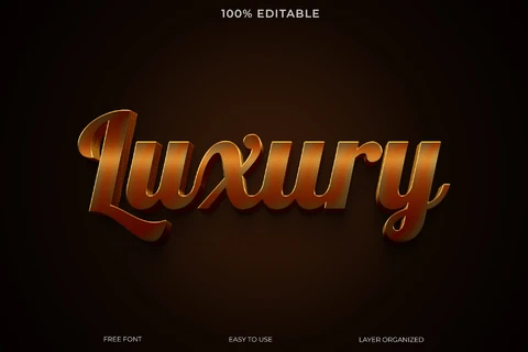 PSD Effet de style de texte luxueux