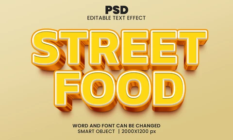 PSD Street Food Text Effect