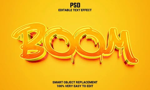PSD Boom teksteffect