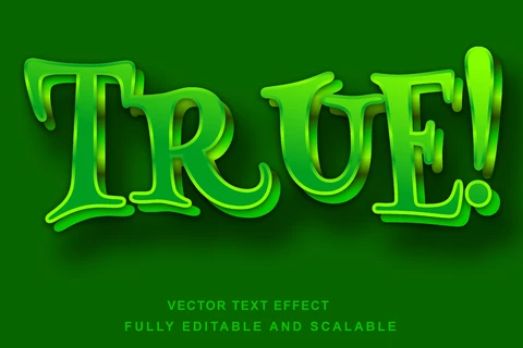 EPS True green leprechaun 3d font style effect