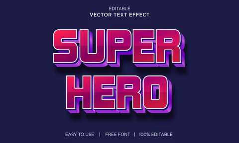 EPS Effetto testo supereroe
