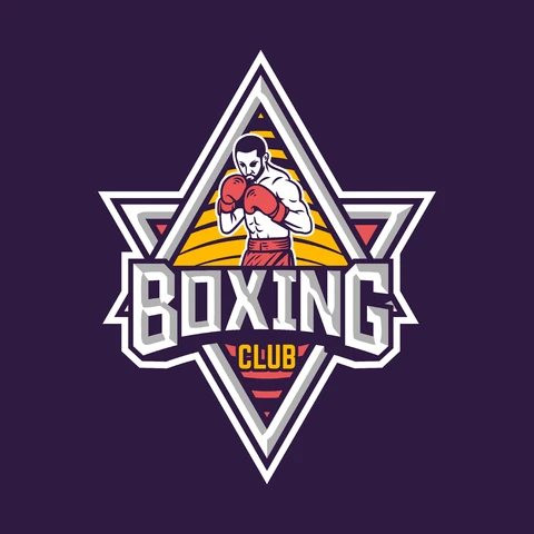 EPS,JPG Vintage Boxing Club Badge Design