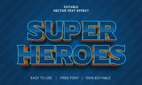 EPS Effet de texte Super héros