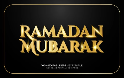 AI Ramazan mubarak metin efekti