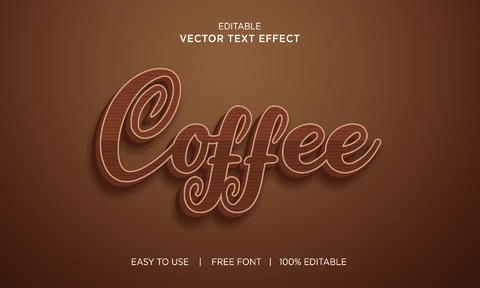 EPS Effetto testo caffè