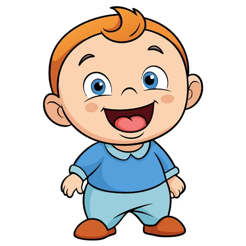 AI,JPG Cute Cartoon Baby Character Illustration