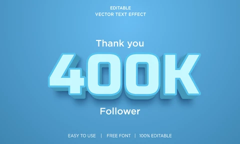 EPS Efeito de texto de 400k