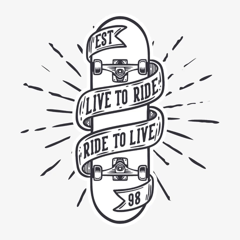 EPS,JPG Vintage Skateboard Badge Design