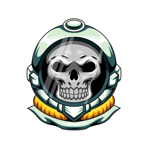 EPS,JPG Skull Astronaut Illustration