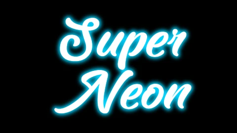 AI,EPS Effet de texte bleu super néon