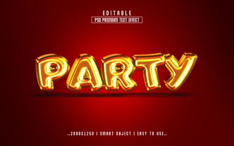 PSD Party Text Style Effect