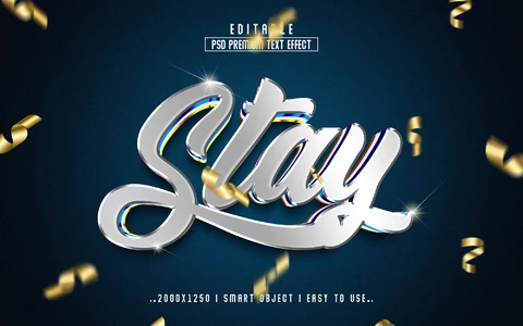 PSD Stay Text Style Effect