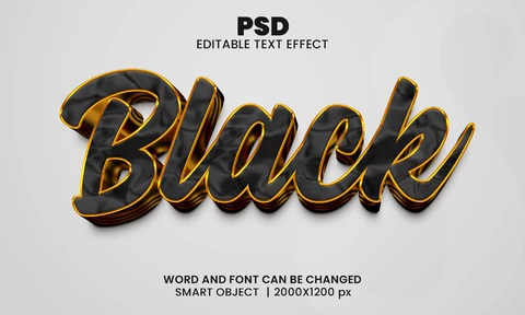 PSD Black Text Effect