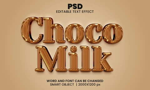 PSD Choco Milk Text Effect