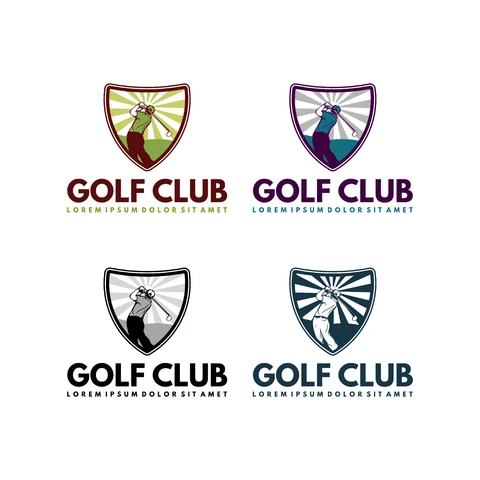 EPS,JPG Vintage Golf Club Logo Set