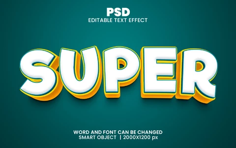PSD Efecto supertexto