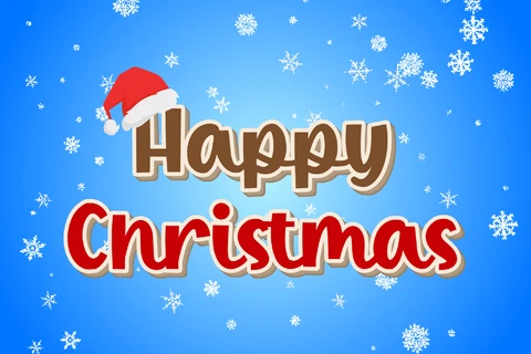 AI,EPS Snowy Happy Christmas Font