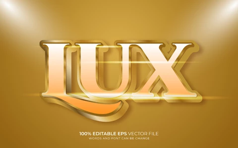 AI Effetto testo Lux oro