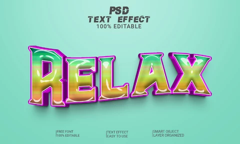 PSD Relax Jelly 3D Font Style Effect