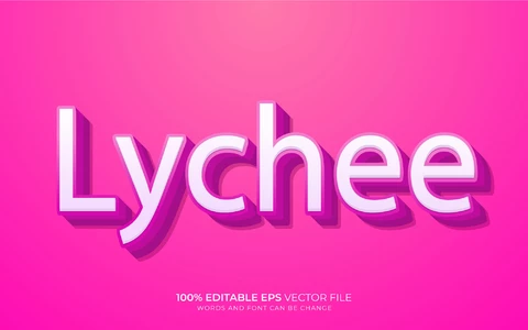 AI Lychee 3d text effect