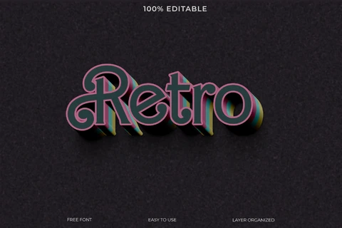 PSD Retro tekststijl effect