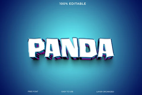 PSD Panda Text Style Effect