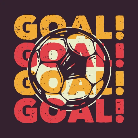 EPS,JPG Vintage Soccer Goal Celebration Graphic