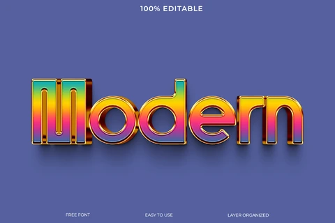 PSD Efecto de texto moderno