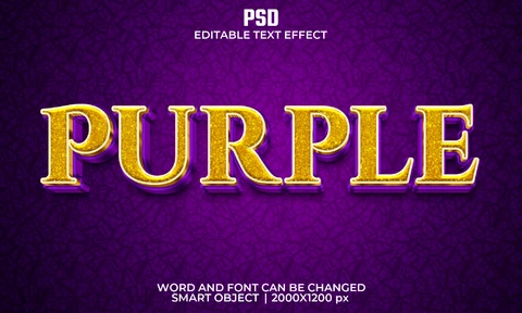 PSD Purple Text Effect