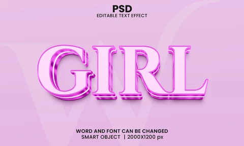 PSD Girl Text Effect