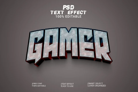 PSD Gamer Sport MMA Convex 3D Text Effect