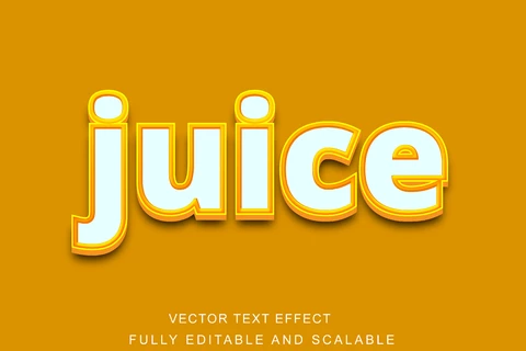 EPS Jugo simple efecto de estilo de fuente 3d