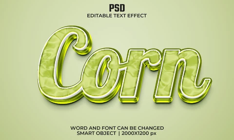 PSD Effet de texte sur le maïs
