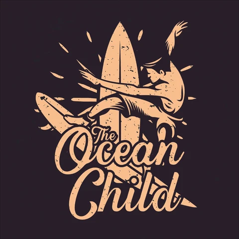 EPS,JPG Vintage Surfing Logo Design