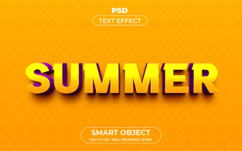 PSD Summer Text Effect