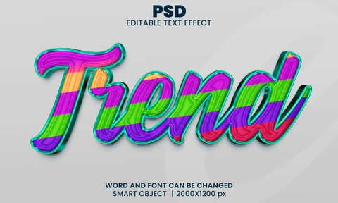 PSD Effetto testo di tendenza